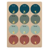 Folat BV Cadeau naamstickers sint en piet, 12st.