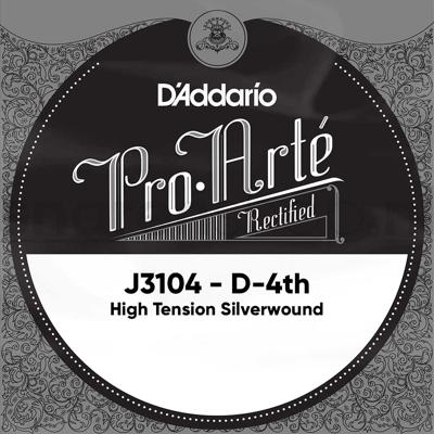 D'Addario J3104 Silverwound Losse Klassieke D4-Snaar - Hoge Spanning