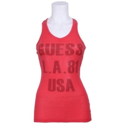 GUESS L.A.81 TANK - Guess - Shirts en tops - Rood