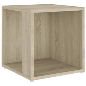 vidaXL Bijzettafel 33x33x34,5 cm spaanplaat sonoma eikenkleurig