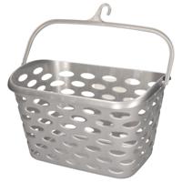 Plasticforte Wasknijpersmandje - ophangen - 26x15x21 cm - zilvergrijs - kunststof