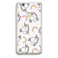 Rainbow Unicorn: Huawei Ascend P10 Lite Transparant Hoesje Rainbow Unicorn: Huawei Ascend P10 Lite Transparant Hoesje