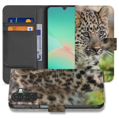Samsung Galaxy A17 | Bookcase | Hoesje Met Pasjes Baby Luipaard