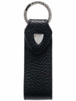 Aspinal Of London porte-clés en cuir grainé - Noir