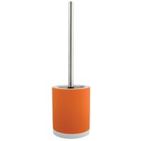 MSV Shine Toilet/wc-borstel houder - keramiek/metaal - oranje - 38 cm   -