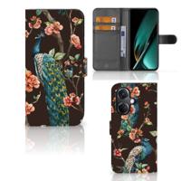 OnePlus Nord CE 3 | Telefoonhoesje | Met pasjeshouder | Pauw met Bloemen