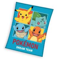 Pokemon fleece deken starters blauw - 130 x 160 cm