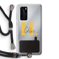 Amber Script: Huawei P40 Transparant Hoesje met koord
