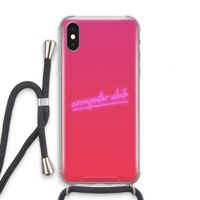 Vice Glow: iPhone XS Transparant Hoesje met koord