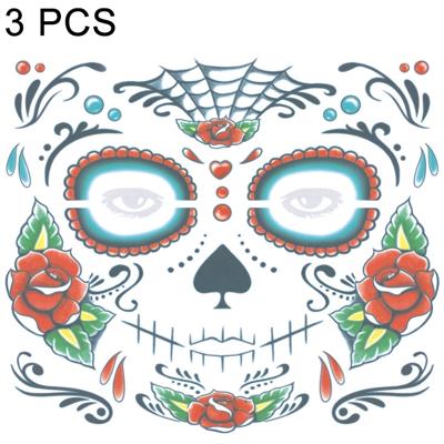 3 PC's Halloween waterdicht tijdelijke gezicht Tattoo Stickers grootte: 240 * 210mm