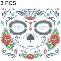 3 PC's Halloween waterdicht tijdelijke gezicht Tattoo Stickers grootte: 240 * 210mm