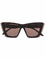 Alexander McQueen Eyewear lunettes de soleil à monture papillon - Marron