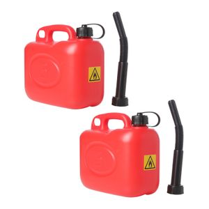 2x stuks jerrycans/benzinetanks 5 liter rood