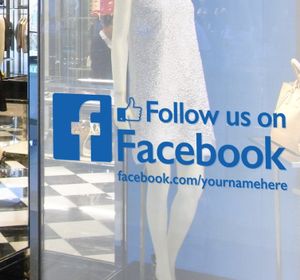 Sticker Facebook follow us