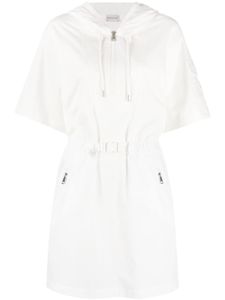 Moncler short-sleeve hooded cotton dress - Blanc