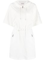 Moncler short-sleeve hooded cotton dress - Blanc