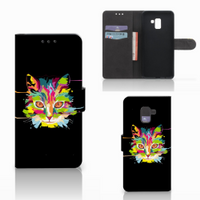 Samsung Galaxy A8 Plus (2018) Leuk Hoesje Cat Color - thumbnail