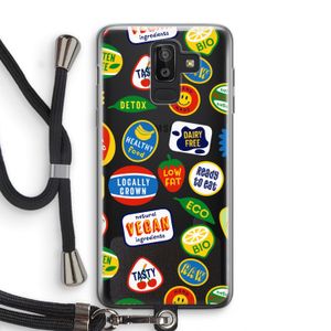 Fruitsticker: Samsung Galaxy J8 (2018) Transparant Hoesje met koord