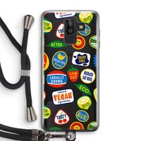 Fruitsticker: Samsung Galaxy J8 (2018) Transparant Hoesje met koord