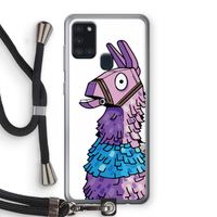 Lama: Samsung Galaxy A21s Transparant Hoesje met koord