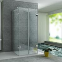 Douchecabine Aloni Anti-kalk | 90x90x195 cm | 2 Draaideuren | Helder glas | Chroom