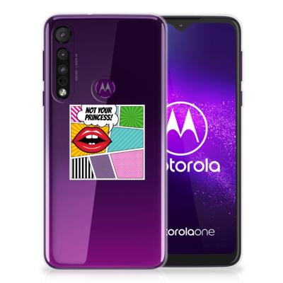 Motorola One Macro | Sillicone Back Cover | Popart Princess Motorola One Macro | Sillicone Back Cover | Popart Princess