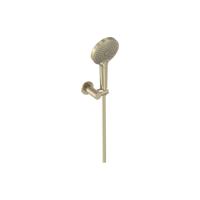 Handdoucheset MAY 3-Standen Handdouche, Verstelbare Wandsteun en Smooth Doucheslang 125 cm Geborsteld Mat Goud PVD