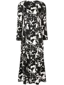 Rodebjer robe mi-longue à modèle bicolore - Noir