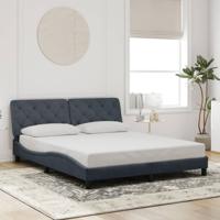 Bedframe zonder matras 160x200 cm fluweel donkergrijs