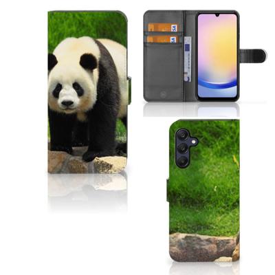 Samsung Galaxy A25 | Telefoonhoesje | Met pasjeshouder | Panda