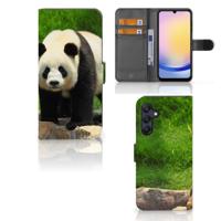Samsung Galaxy A25 | Telefoonhoesje | Met pasjeshouder | Panda