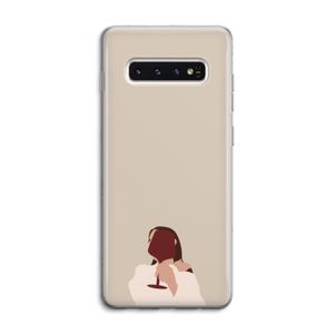 I drink wine: Samsung Galaxy S10 4G Transparant Hoesje