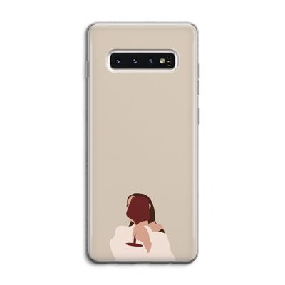 I drink wine: Samsung Galaxy S10 4G Transparant Hoesje