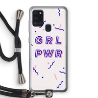 GRL PWR: Samsung Galaxy A21s Transparant Hoesje met koord