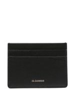 Jil Sander porte-cartes en cuir à logo imprimé - Noir - thumbnail