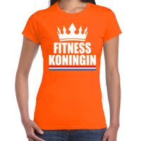 Fitness koningin t-shirt oranje dames - Sport / hobby shirts