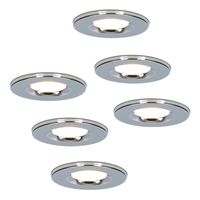 Set van 6 stuks Dimbare LED inbouwspot chroom Venezia 6 Watt 2700K IP65