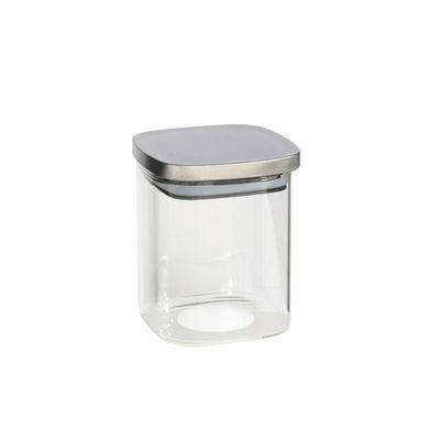 Voedsel/etenswaren bewaren voorraadpot 1100 ml glas met RVS deksel