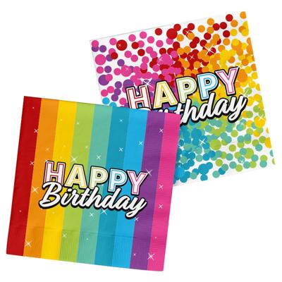 Folat BV Servetten happy birthday, 20st.