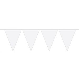 Wit kleurige vlaggenlijn XL 10 meter