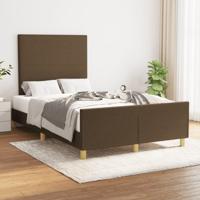 Bedframe zonder matras 120x190 cm stof donkerbruin Bedframe zonder matras 120x190 cm stof donkerbruin