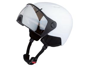 CRIVIT PREMIUM Kinder ski- en snowboardhelm met vizier (Wit)