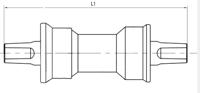 M-Wave vervangings reparatie trapas 122.5mm staal