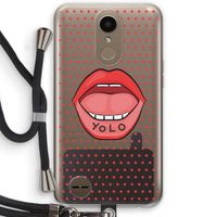Yolo Denise: LG K10 (2017) Transparant Hoesje met koord