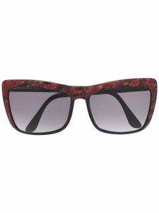 Linda Farrow lunettes de soleil à imprimé façon écaille de tortue - Noir