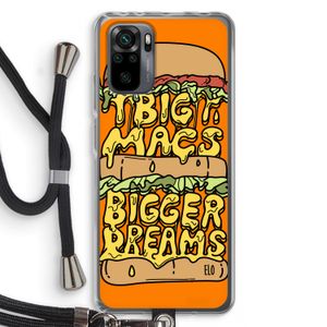 Big Macs Bigger Dreams: Xiaomi Redmi Note 10 Pro Transparant Hoesje met koord