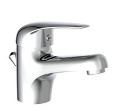 MAGNA ééngreepsmengkraan wastafel, chroom keramische schijven geluidsarme, verwisselbare 40 mm cartouche flexibele metalen aansluitslangen 1 ¼" (Ø ca. 4 cm) afvoerplug van metaal en waste stan