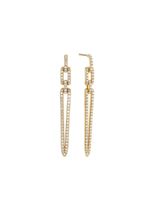 David Yurman boucles d'oreilles pendantes en or 18ct ornées de diamants - thumbnail