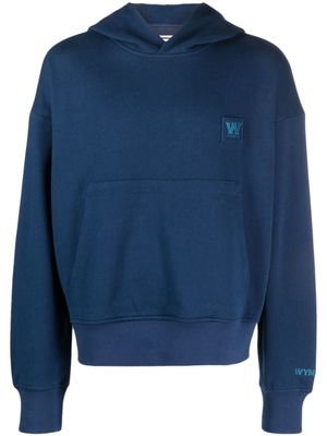 Wooyoungmi hoodie en coton à logo brodé - Bleu