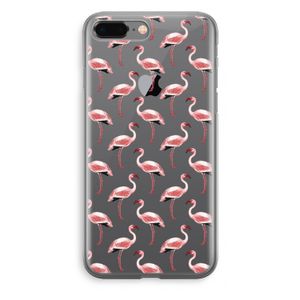 Flamingoprint groen: iPhone 8 Plus Transparant Hoesje